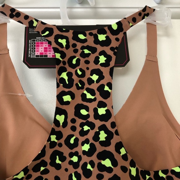 NOBO Brown and Green Leopard Print Racerback Bralette - Picture 5 of 6